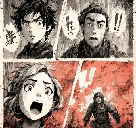 热血漫画作品封面合集，展示战斗与冒险场景